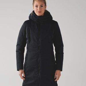 Lululemon Fluff The Cold Down Jacket Coat Parka in Black